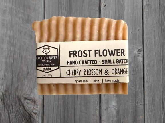 Frost Flower- Cherry Blossom & Orange (1/2 Bar)