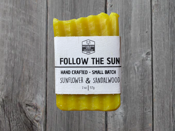 Follow The Sun- Sunflower & Sandalwood (1/2 Bar)