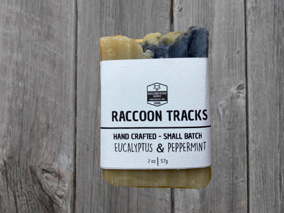 Raccoon Tracks- Eucalyptus & Midnight Vanilla (1/2 Bar)