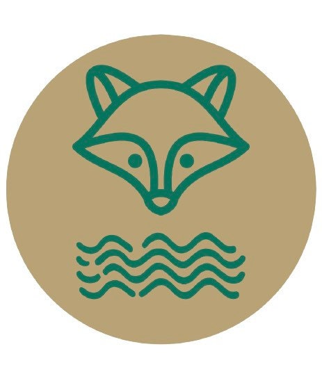 Raccoon Head Round Logo Sticker